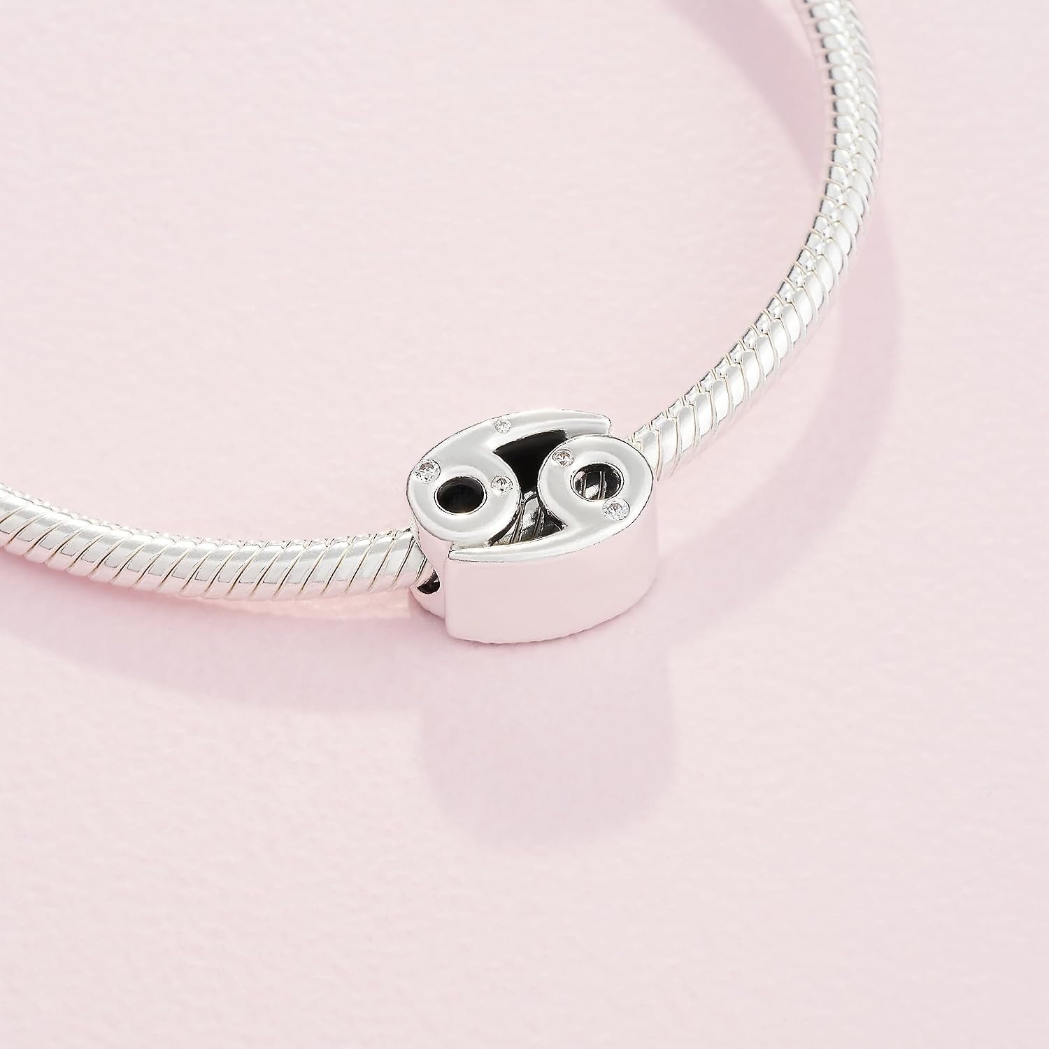 image:imagePANDORA Sparkling Cancer Zodiac Charm Gift for Her Compatible with PANDORA Moments Sterling Silver with Cubic Zirconia With Gift Box