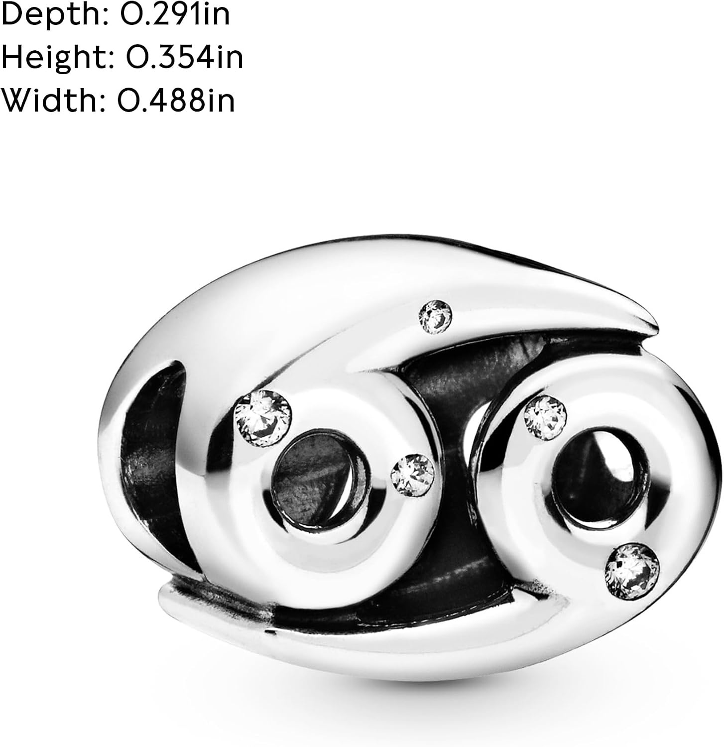 image:imagePANDORA Sparkling Cancer Zodiac Charm Gift for Her Compatible with PANDORA Moments Sterling Silver with Cubic Zirconia With Gift Box