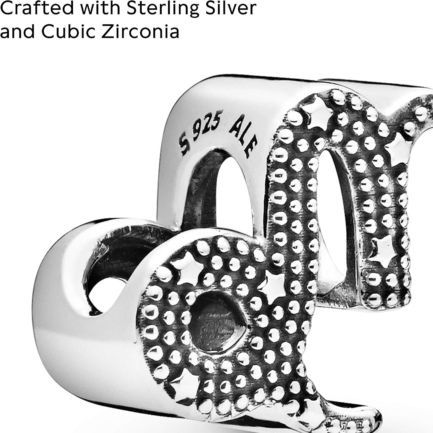 image:imagePANDORA Sparkling Capricorn Zodiac Charm Gift for Her Compatible with PANDORA Moments Sterling Silver with Cubic Zirconia With Gift Box