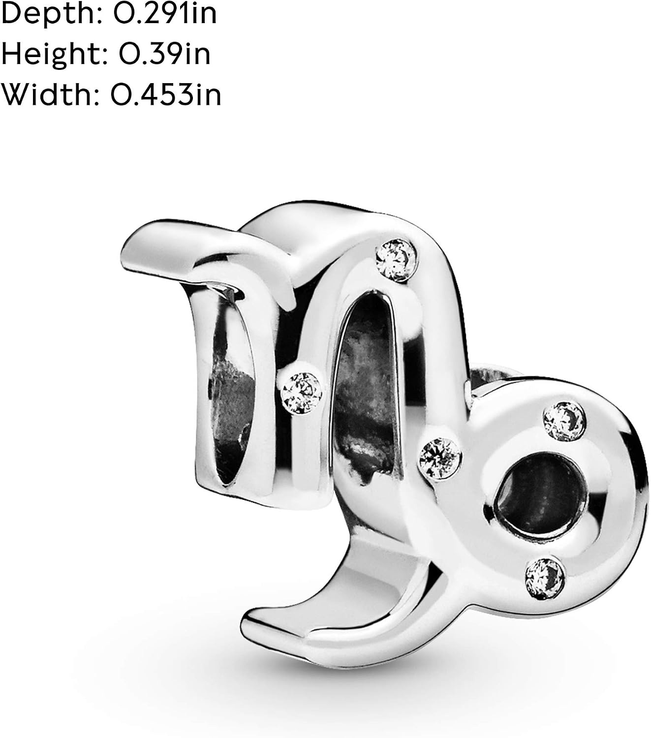 image:imagePANDORA Sparkling Capricorn Zodiac Charm Gift for Her Compatible with PANDORA Moments Sterling Silver with Cubic Zirconia With Gift Box