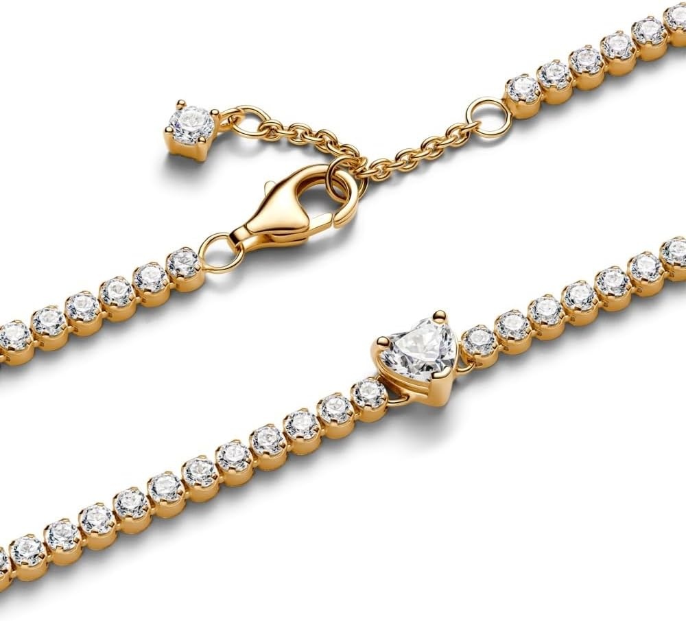 image:imagePANDORA Sparkling Heart Tennis BraceletGold