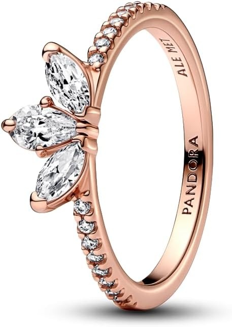 image:imagePANDORA Sparkling Herbarium Cluster Ring Ring for Women Layering or Stackable Ring Gift for Her Clear Cubic Zirconia With Gift BoxRose Gold
