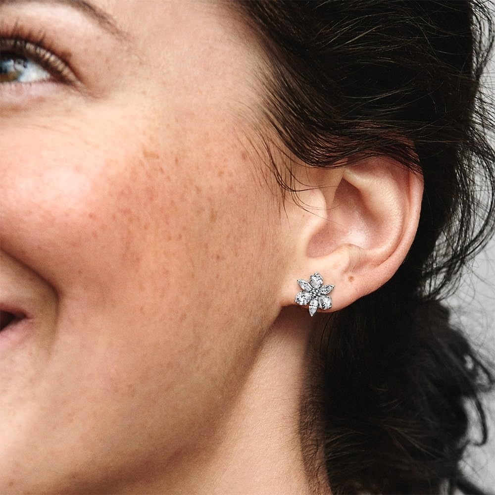 image:imagePANDORA Sparkling Herbarium Cluster Stud Earrings Gift for Her Sterling Silver Stud Earrings with Clear Cubic Zirconia Jewelry for Women With Gift Box