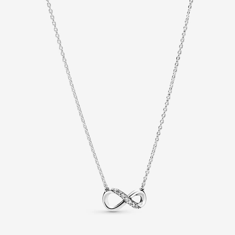 image:imagePANDORA Sparkling Infinity Collier Necklace Stunning Womens Jewelry Gift for Her With Gift Box 197Sterling Silver