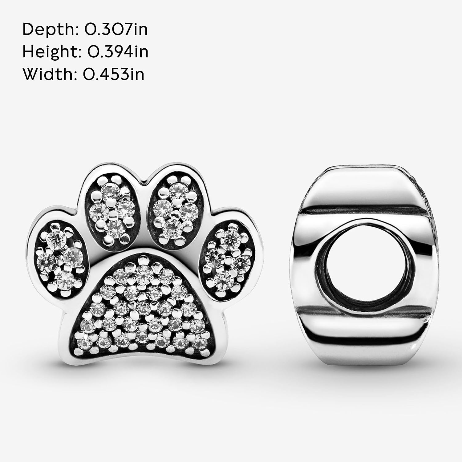 image:imagePANDORA Sparkling Paw Print Charm Compatible with PANDORA Moments Stunning Womens Jewelry Gift for Her Made with Sterling Silver amp Cubic Zirconia With Gift Box