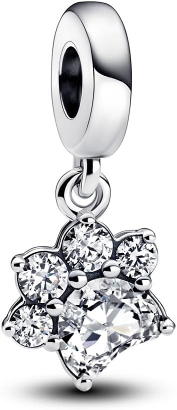 image:imagePANDORA Sparkling Pet Paw Print Dangle Charm Compatible with PANDORA Moments Jewelry for Women Gift for Her Made with Sterling Silver amp Cubic Zirconia With Gift Box