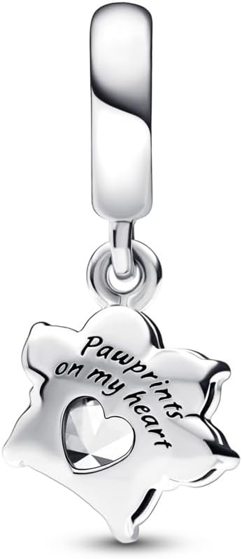 image:imagePANDORA Sparkling Pet Paw Print Dangle Charm Compatible with PANDORA Moments Jewelry for Women Gift for Her Made with Sterling Silver amp Cubic Zirconia With Gift Box