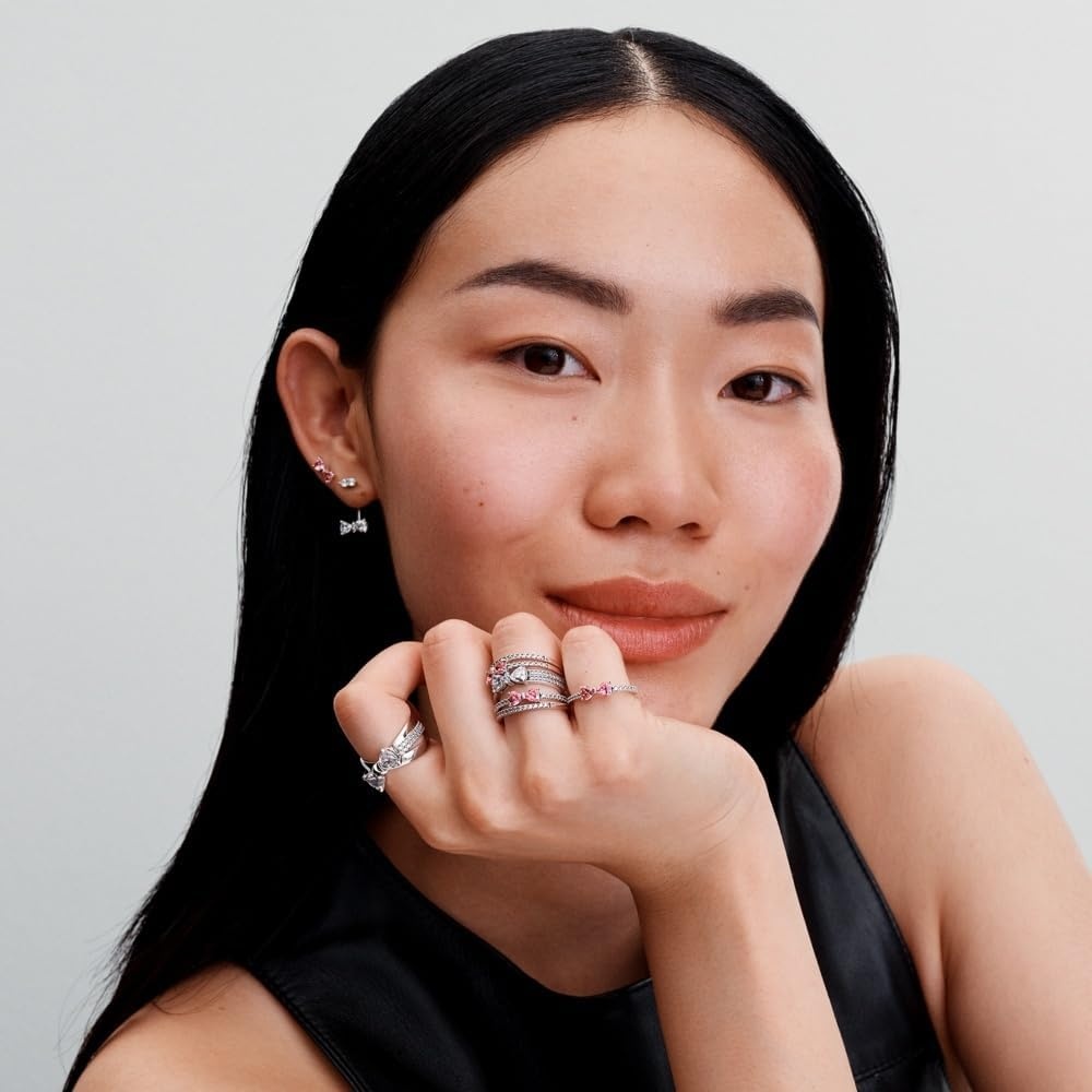 image:imagePANDORA Sparkling Pink Bow Ring