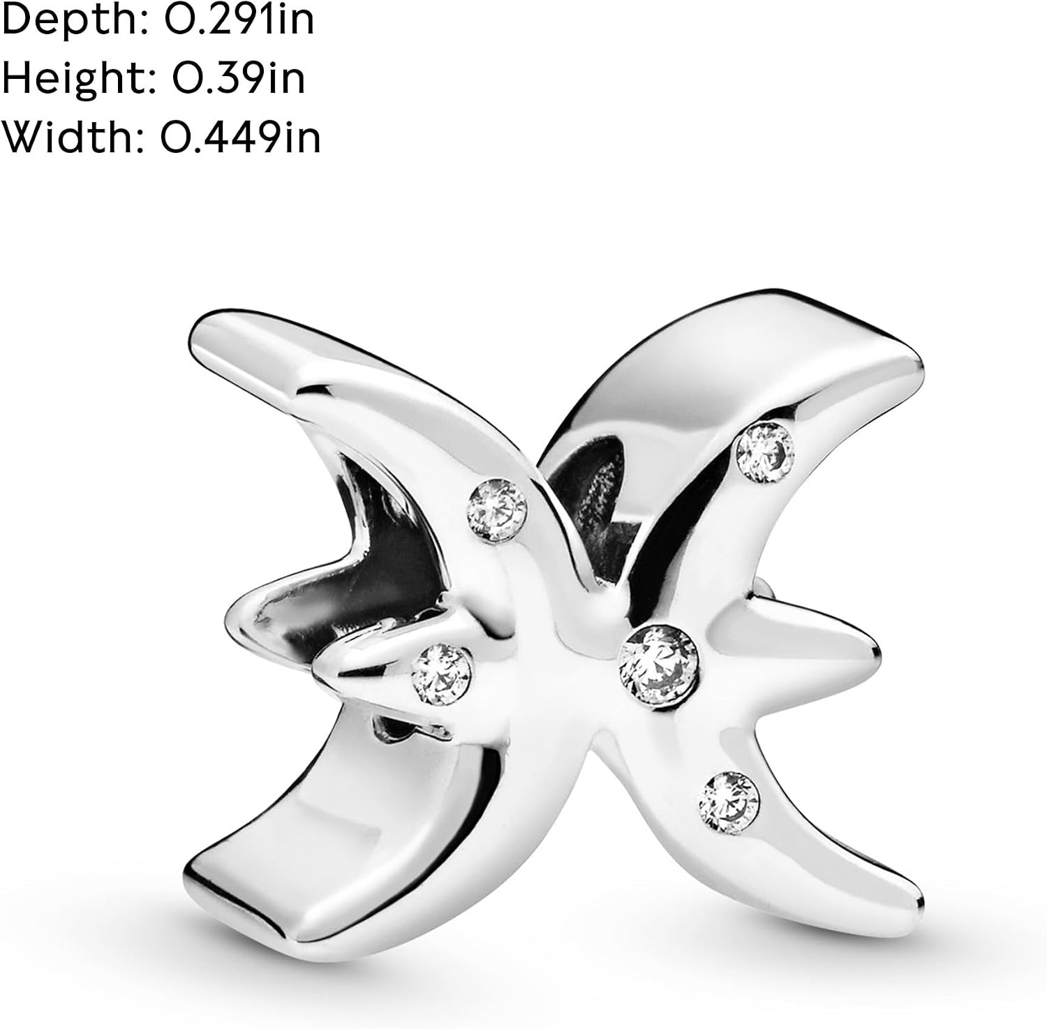 image:imagePANDORA Sparkling Pisces Zodiac Charm Compatible Moments Bracelets Jewelry for Women Gift for Women in Your Life Made with Sterling Silver amp Cubic Zirconia With Gift Box