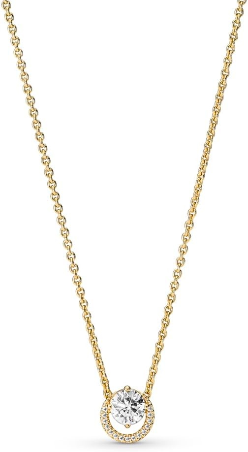 image:imagePANDORA Sparkling Round Halo Pendant Collier Necklace Gift for Women Includes Gift Box 177Yellow Gold