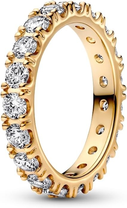 image:imagePANDORA Sparkling Row Eternity Ring Ring for Women Layering or Stackable Ring Gift for Her Shine with Cubic Zirconia With Gift BoxYellow Gold