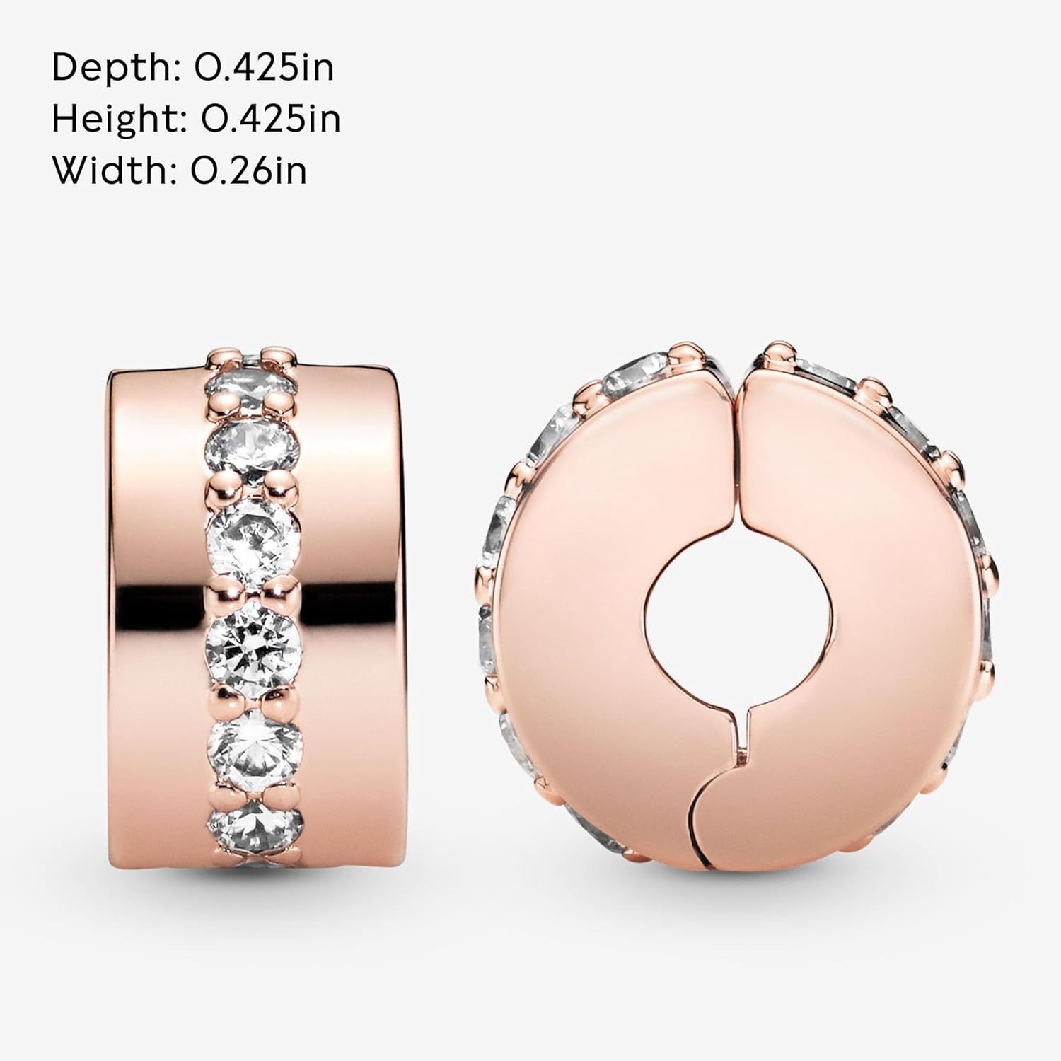 image:imagePANDORA Sparkling Row Spacer Charm Gift for Her Compatible Moments Rose with Cubic Zirconia With Gift Box