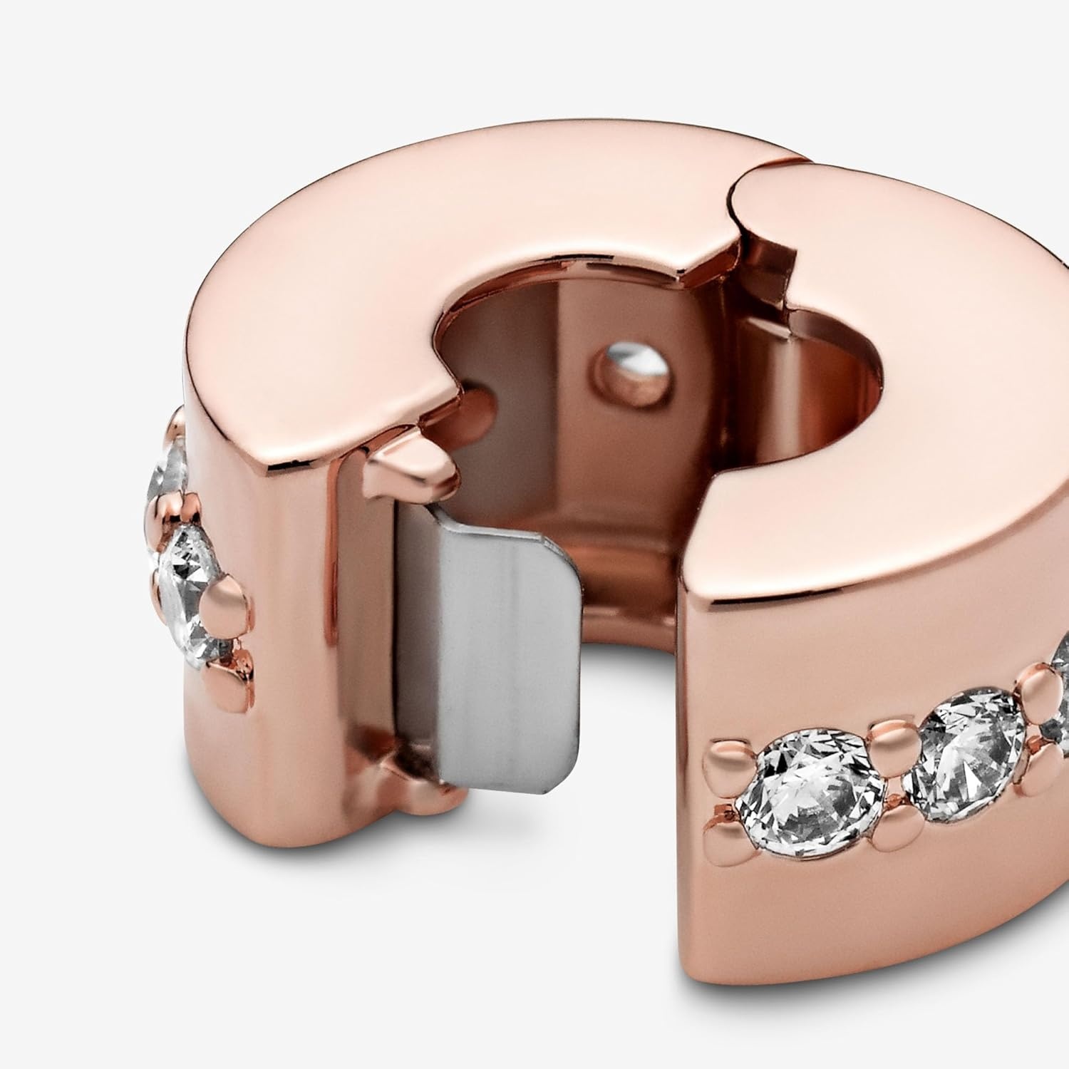 image:imagePANDORA Sparkling Row Spacer Charm Gift for Her Compatible Moments Rose with Cubic Zirconia With Gift Box