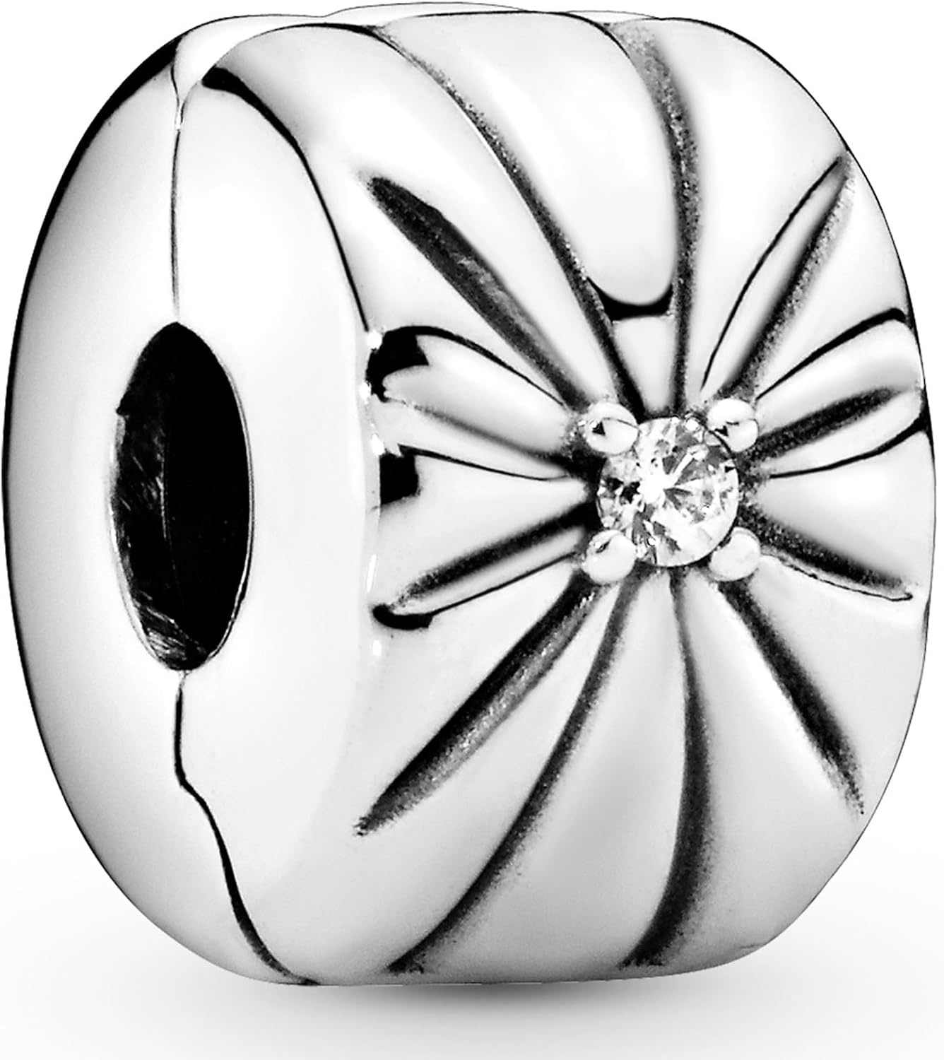 image:imagePANDORA Sparkling Sunburst Clip Charm Gift for Her Compatible Moments Sterling Silver with Cubic Zirconia With Gift Box