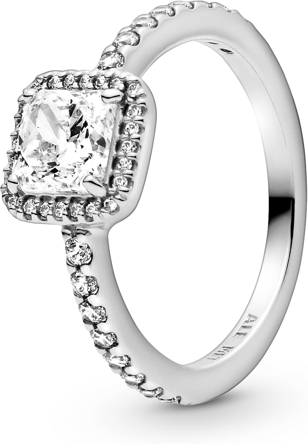 image:imagePANDORA Square Sparkle Halo Ring Ring for Women Layering or Stackable Ring Rose with Clear Cubic Zirconia Gift for Her With Gift BoxSterling Silver