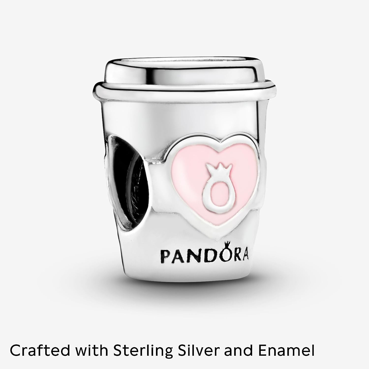 image:imagePANDORA Take a Break Coffee Cup Charm Engraved Charm Gift for Coffee Lovers With Gift Box Compatible Moments Charm Bracelets Sterling Silver