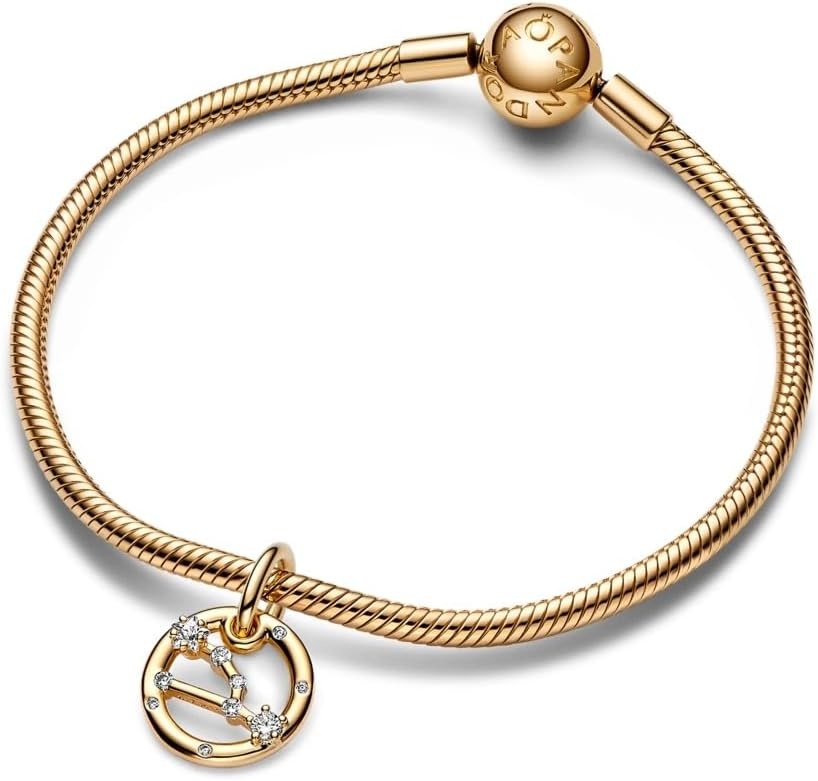 image:imagePANDORA Taurus Zodiac Dangle Charm Gift for Her Compatible ME Moments Shine with Cubic Zirconia With Gift Box