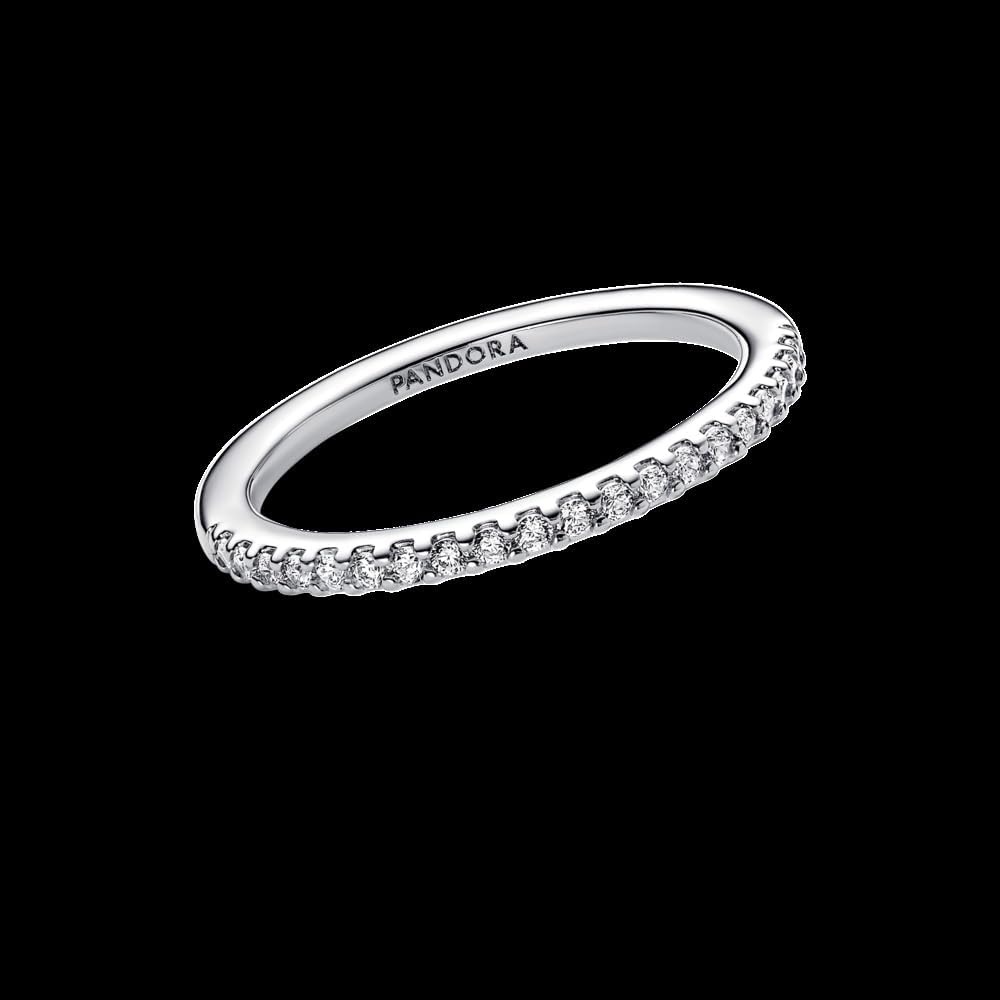 image:imagePANDORA Timeless Sparkling Band Ring Layering or Stackable RingSterling Silver