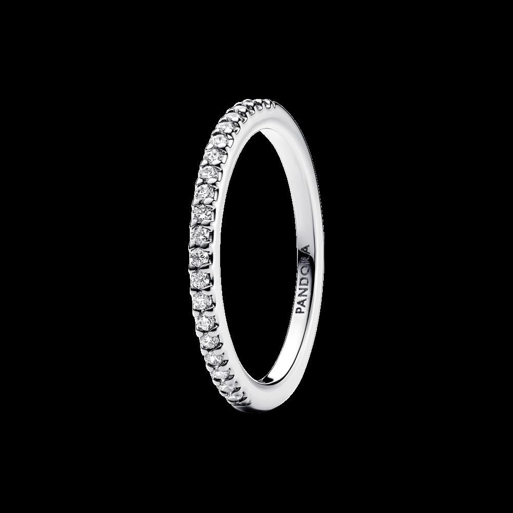 image:imagePANDORA Timeless Sparkling Band Ring Layering or Stackable RingSterling Silver