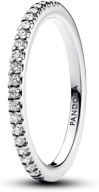 image:imagePANDORA Timeless Sparkling Band Ring Layering or Stackable RingSterling Silver