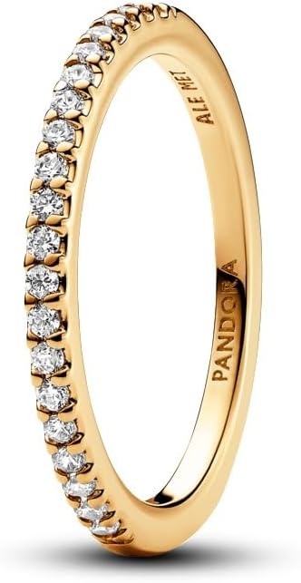 image:imagePANDORA Timeless Sparkling Band Ring Layering or Stackable RingYellow Gold