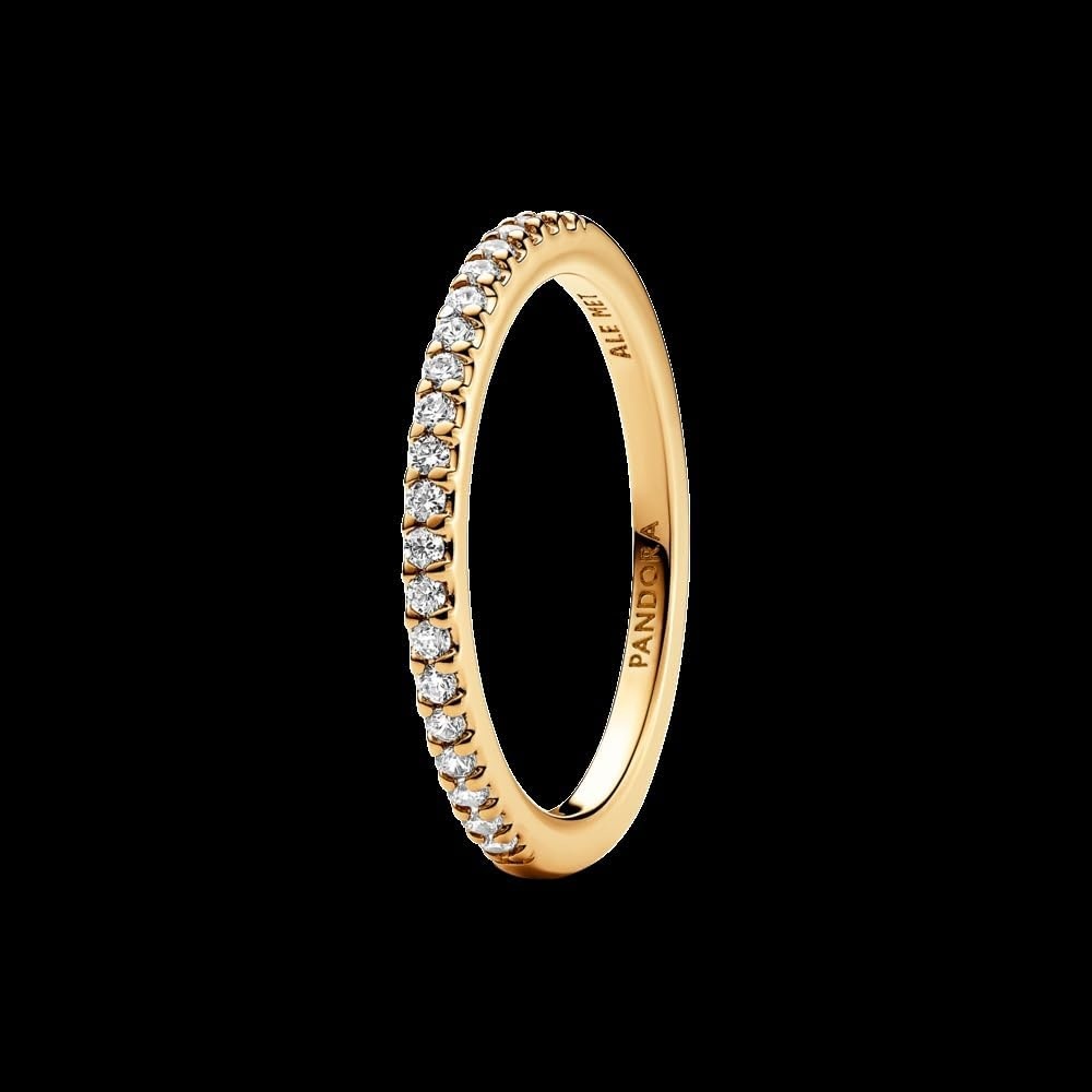 image:imagePANDORA Timeless Sparkling Band Ring Layering or Stackable RingYellow Gold
