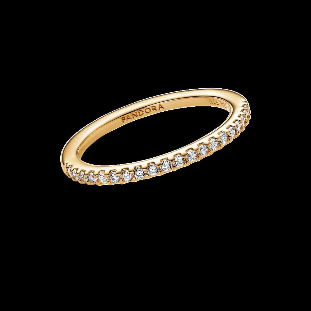 image:imagePANDORA Timeless Sparkling Band Ring Layering or Stackable RingYellow Gold