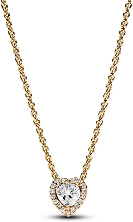 image:imagePANDORA Timeless Sparkling Heart Collier Necklace 14K GoldPlated Necklace with Cubic Zirconia Jewelry for Women Includes Gift Box 177