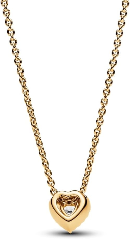 image:imagePANDORA Timeless Sparkling Heart Collier Necklace 14K GoldPlated Necklace with Cubic Zirconia Jewelry for Women Includes Gift Box 177
