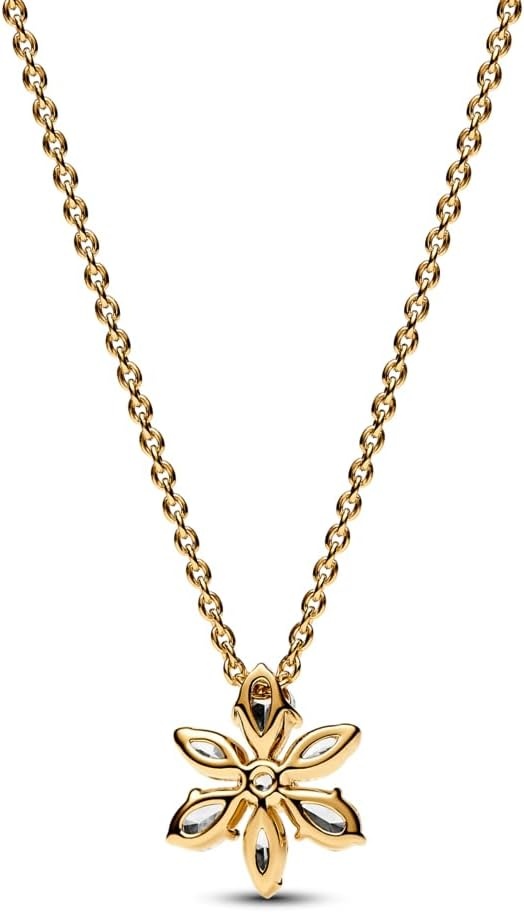 image:imagePANDORA Timeless Sparkling Herbarium Cluster Pendant Necklace 14K GoldPlated Necklace with Cubic Zirconia Jewelry for Women Includes Gift Box Size 177