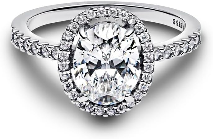 image:imagePANDORA Timeless Sparkling Statement Halo Ring Includes Gift BoxClear