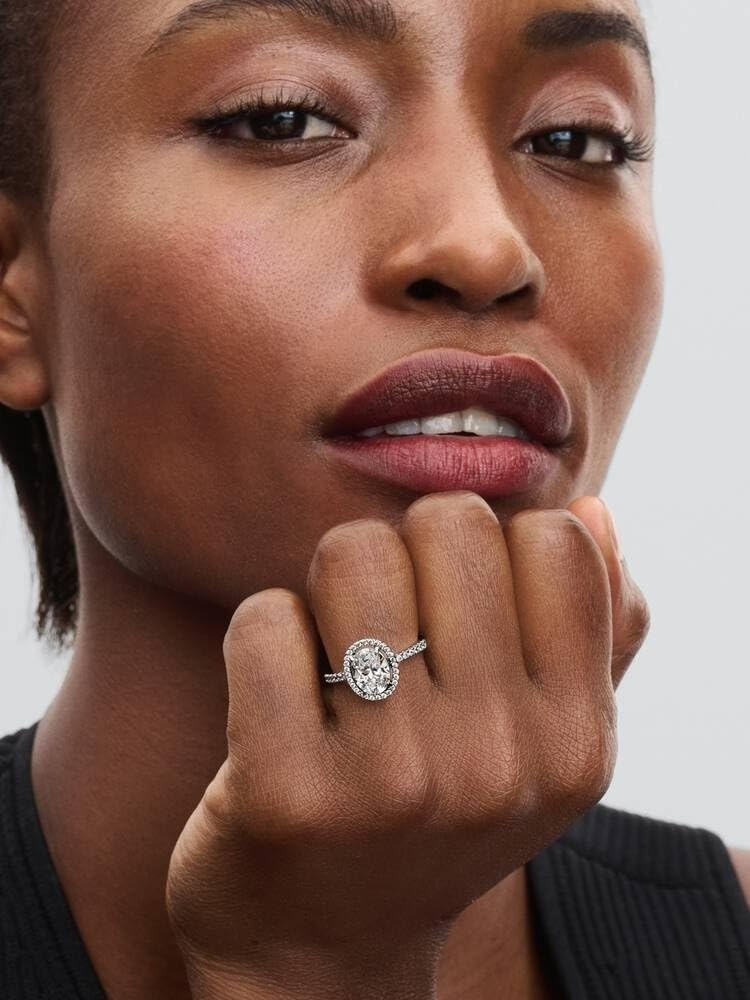image:imagePANDORA Timeless Sparkling Statement Halo Ring Includes Gift BoxClear