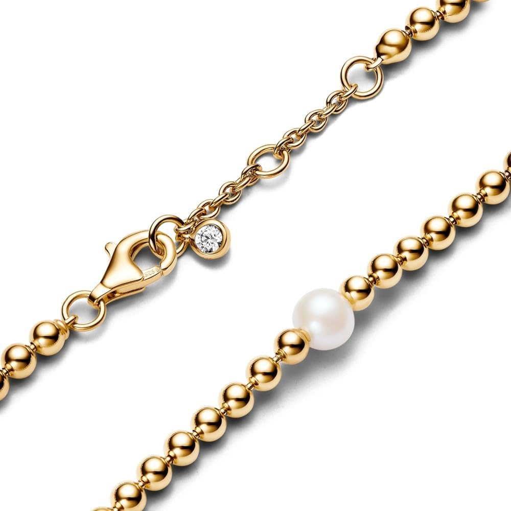 image:imagePANDORA Timeless Treated Freshwater Cultured Pearl amp Beads Bracelet Jewelry for Women Includes Gift Box200 Centimeters