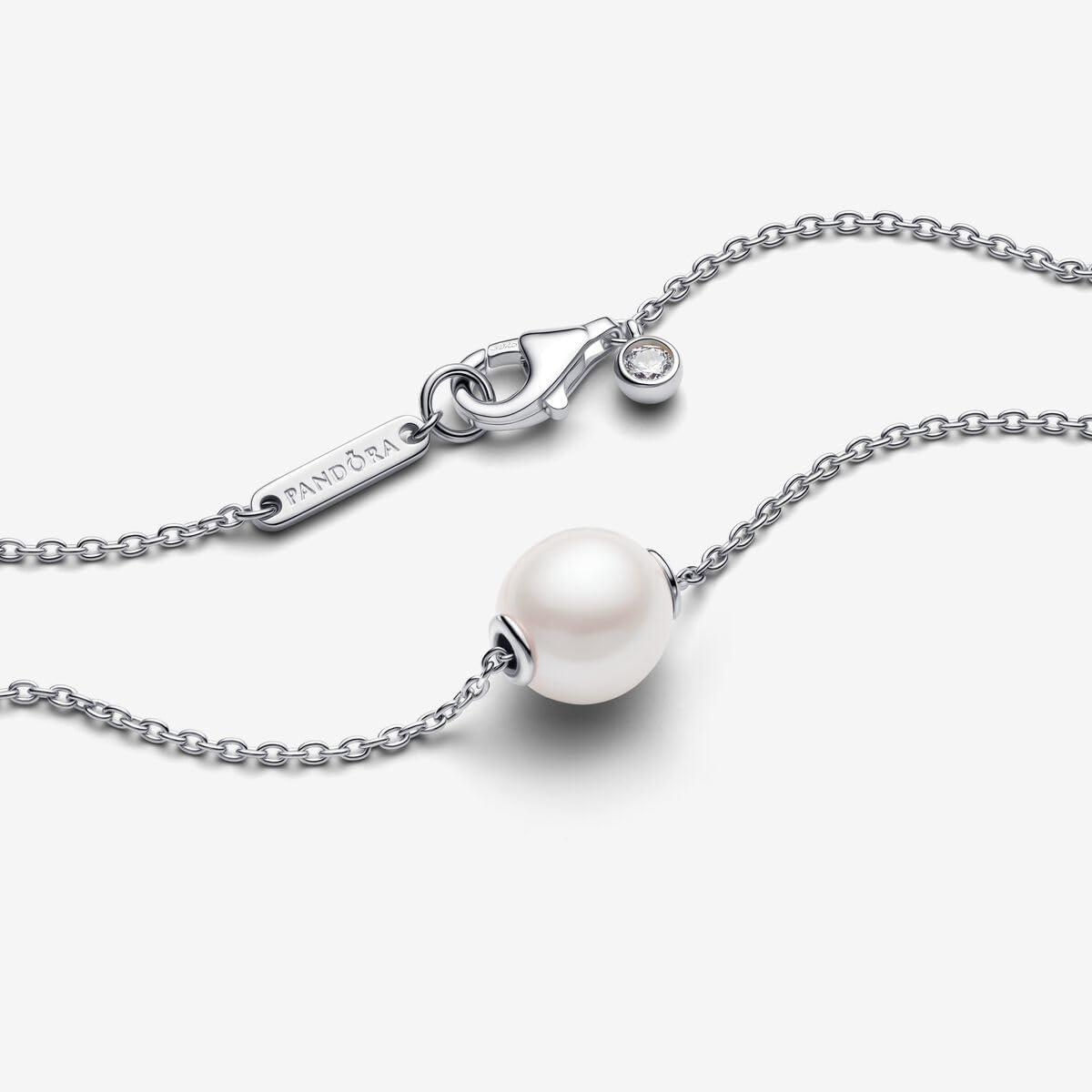 image:imagePANDORA Treated Freshwater Cultured Pearl Collier Necklace Sterling Silver Necklace with Treated Freshwater Cultured Pearl amp Cubic Zirconia for Women Gift for Women Includes Gift Box 177