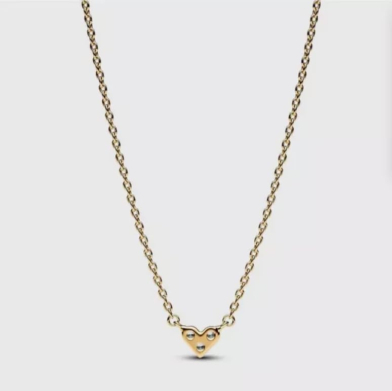 image:imagePANDORA Triple Stone Heart Collier Necklace Gift for Her Jewelry for Women With Gift Box 177Gold