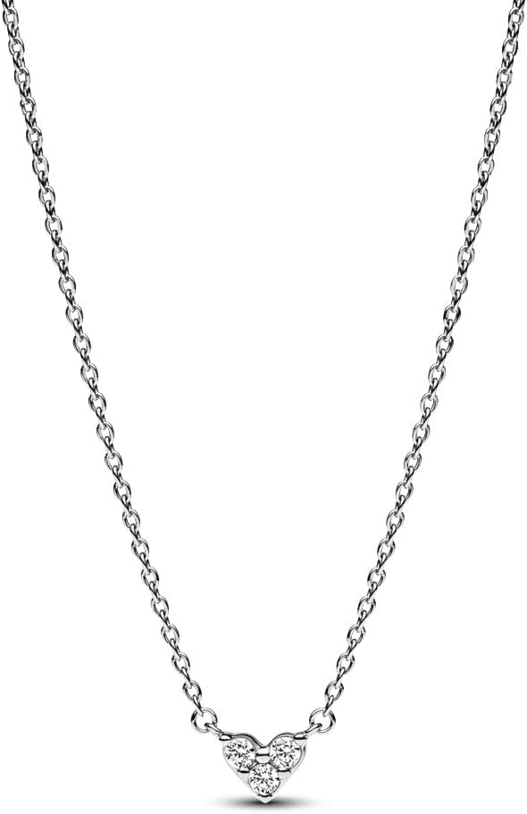 image:imagePANDORA Triple Stone Heart Collier Necklace Gift for Her Jewelry for Women With Gift Box 177Sterling silver