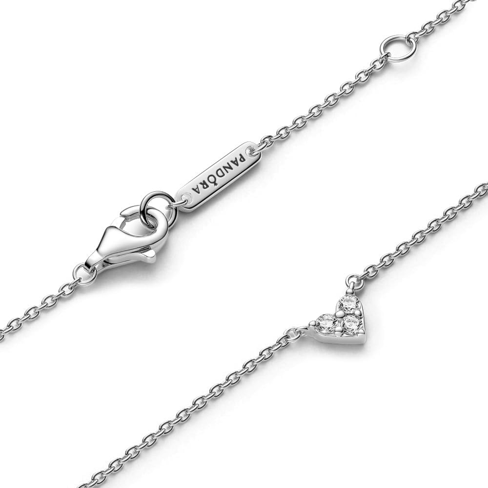 image:imagePANDORA Triple Stone Heart Collier Necklace Gift for Her Jewelry for Women With Gift Box 177Sterling silver