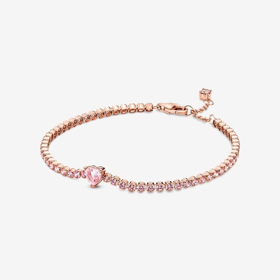 image:imagePANDORA Triple Stone Heart Collier Necklace Gift for Her Jewelry for Women With Gift Box63 Inches