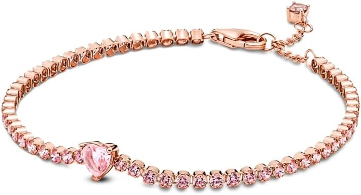 image:imagePANDORA Triple Stone Heart Collier Necklace Gift for Her Jewelry for Women With Gift Box79 Inches