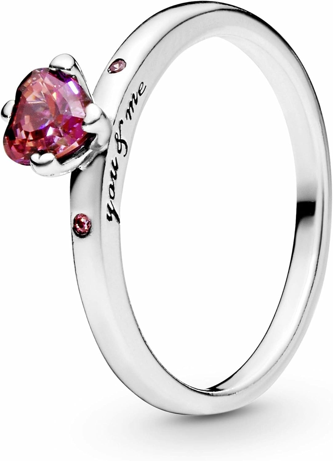 image:imagePANDORA You amp Me Sparkling Red Heart Ring Sterling Silver Ring for Women Layering or Stackable Ring Gift for Her Sterling Silver with Red Cubic Zirconia With Gift Box