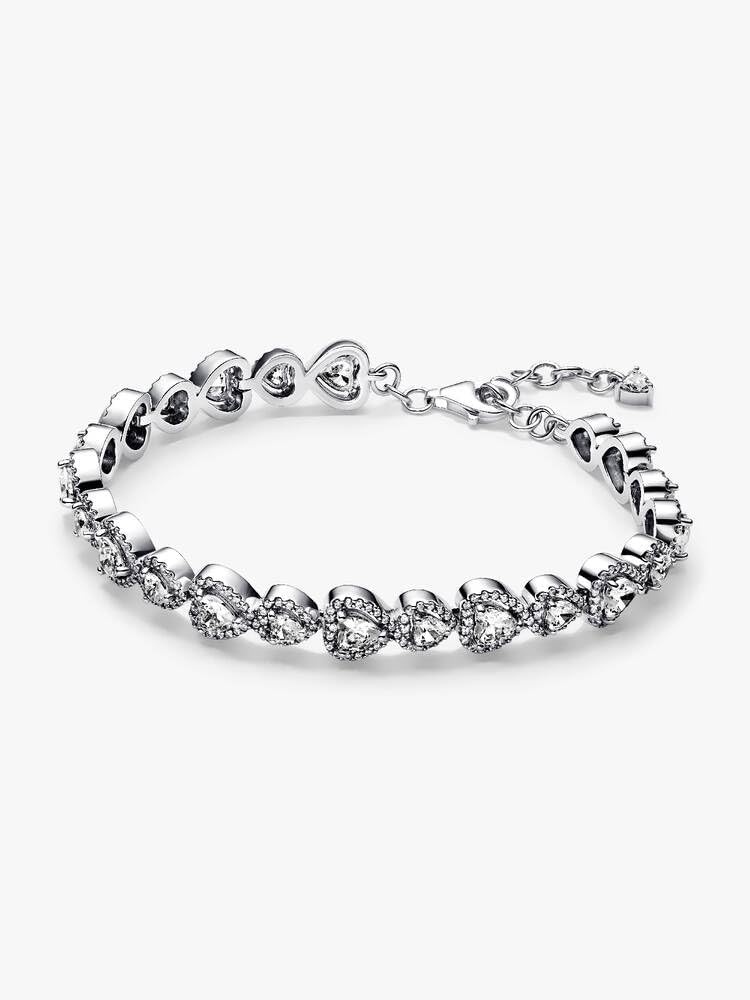 image:imagePANDORAHalo Hearts BraceletSterling silverWith Gift BoxSilver