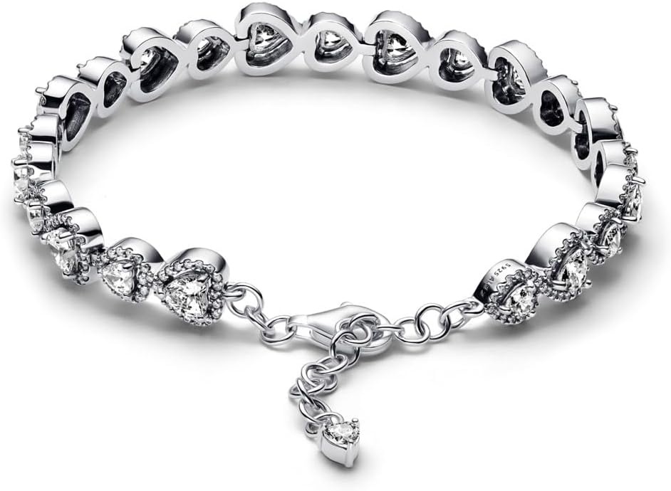 image:imagePANDORAHalo Hearts BraceletSterling silverWith Gift BoxSilver