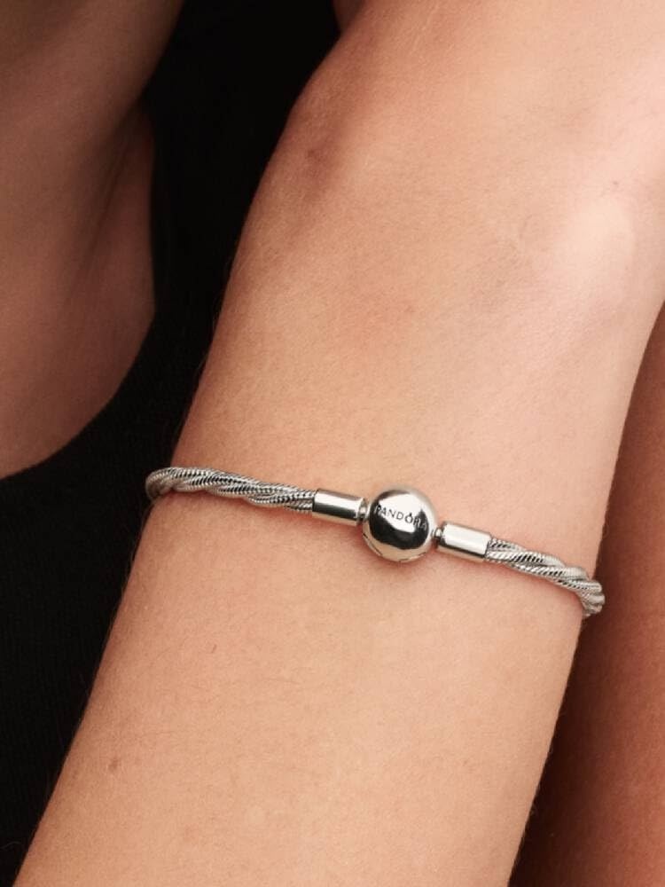 image:imagePANDORARound Clasp Twisted Snake ChainSterling silver With Gift BoxSilver