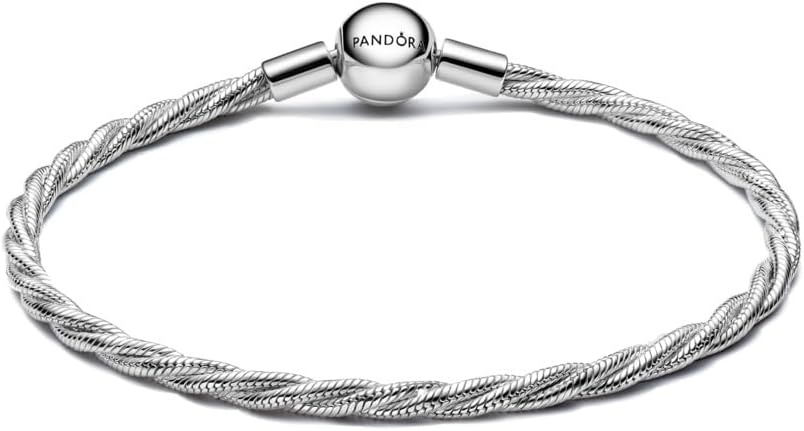 image:imagePANDORARound Clasp Twisted Snake ChainSterling silver With Gift BoxSilver