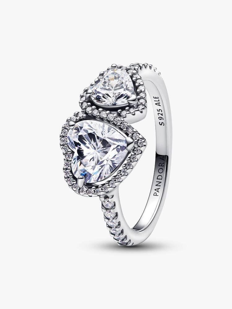 image:imagePANDORASparkling Halo Hearts RingSterling silverWith Gift Box