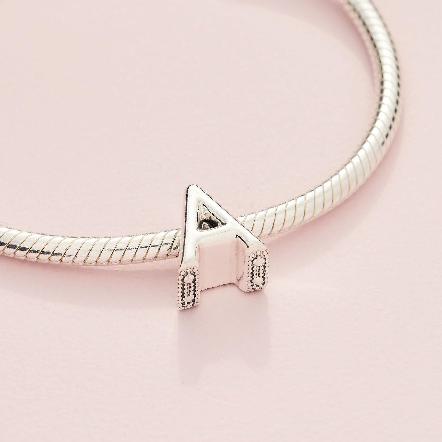 image:imagePandora Alphabet Charm Compatible Moments Gift for Her Made with Sterling Silver with Gift BoxLetter A