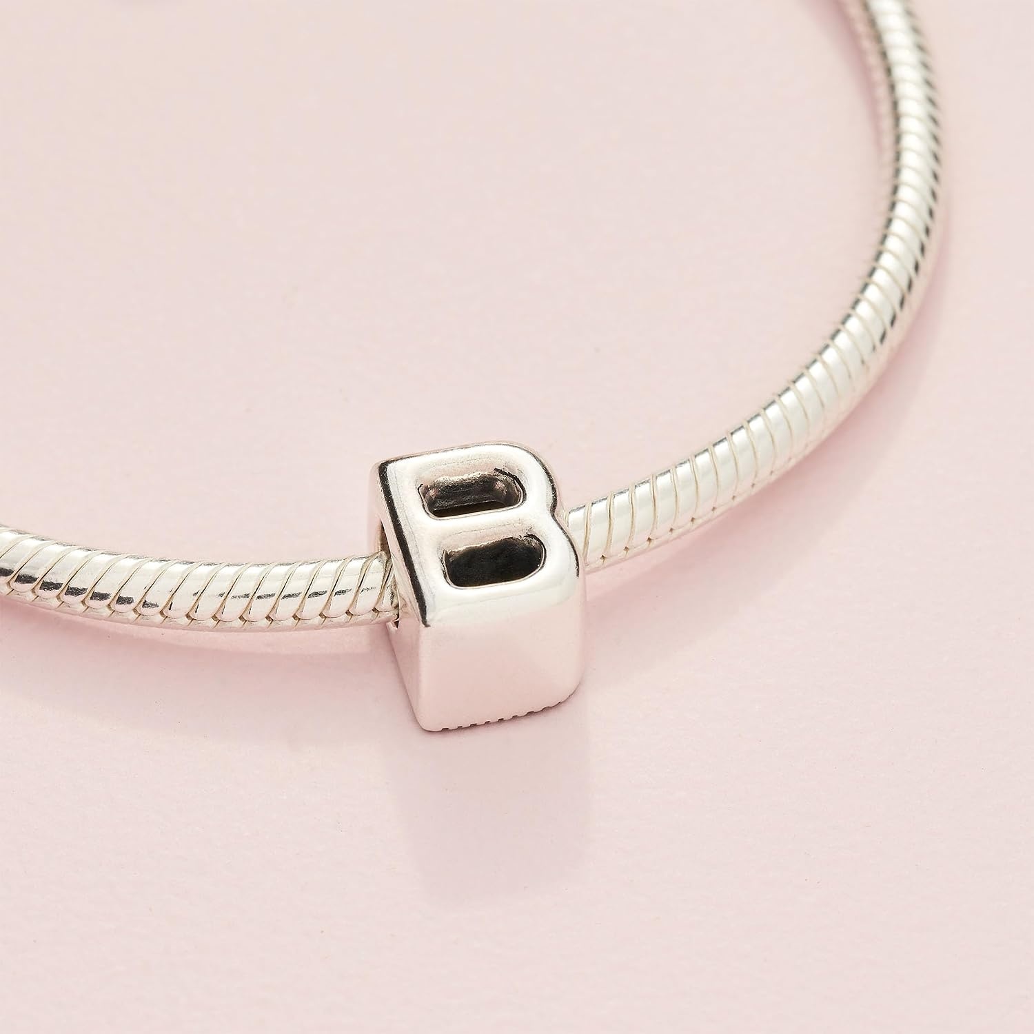 image:imagePandora Alphabet Charm Compatible Moments Gift for Her Made with Sterling Silver with Gift BoxLetter B