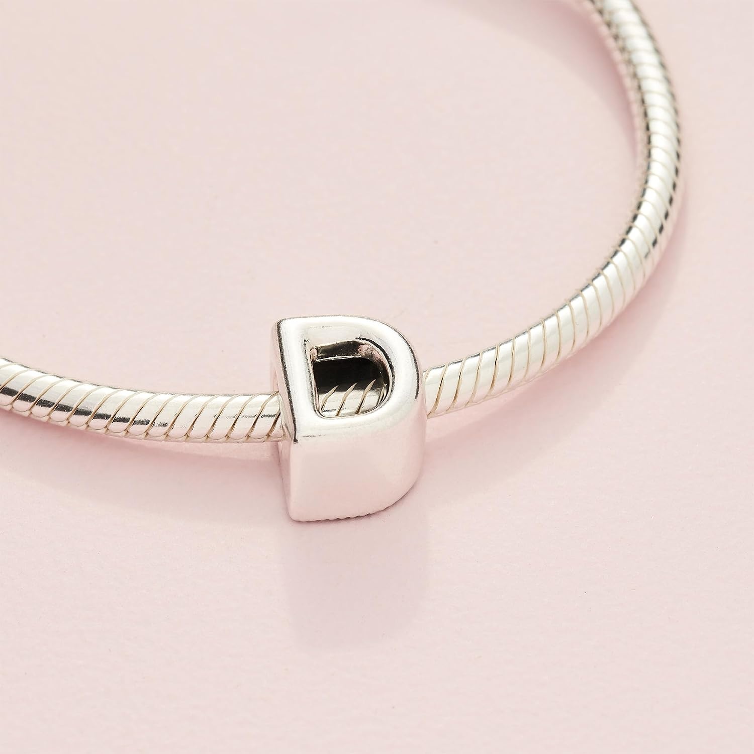 image:imagePandora Alphabet Charm Compatible Moments Gift for Her Made with Sterling Silver with Gift BoxLetter D