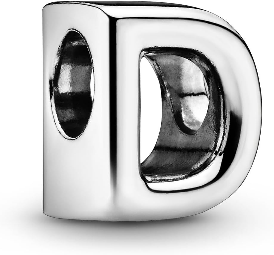 image:imagePandora Alphabet Charm Compatible Moments Gift for Her Made with Sterling Silver with Gift BoxLetter D