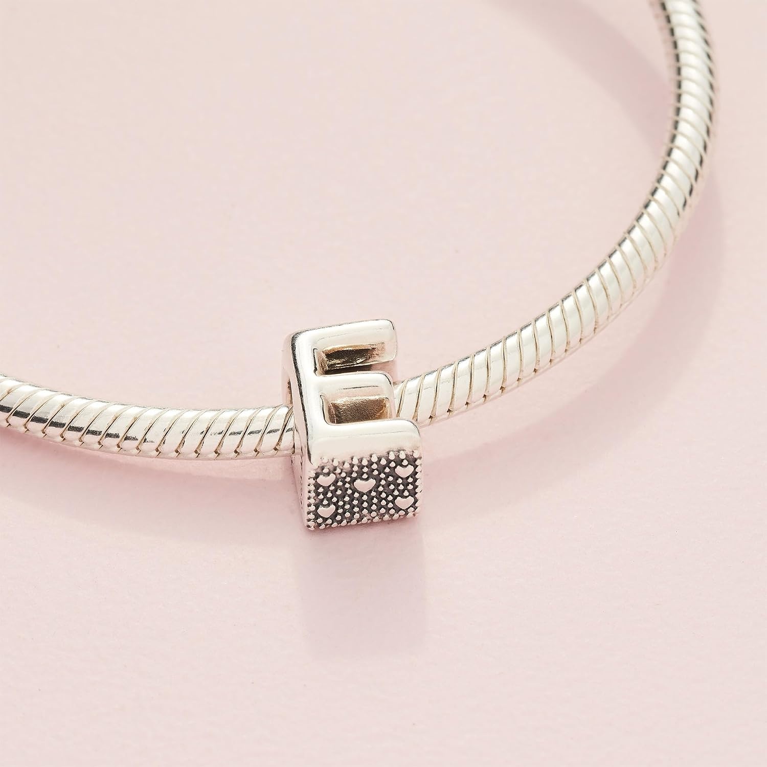 image:imagePandora Alphabet Charm Compatible Moments Gift for Her Made with Sterling Silver with Gift BoxLetter E